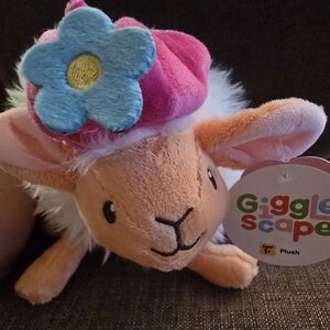 Plush Sheep Toy - Pink and Orange